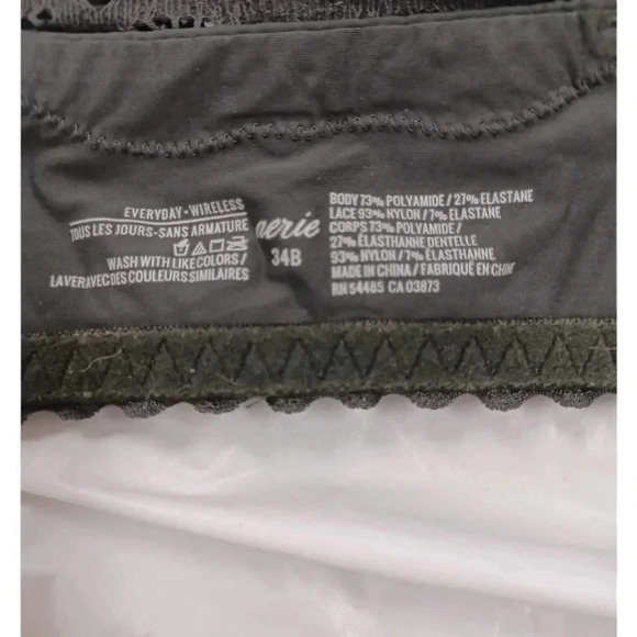 Aerie Charcoal Bralette Size 34B - Picture 6 of 6